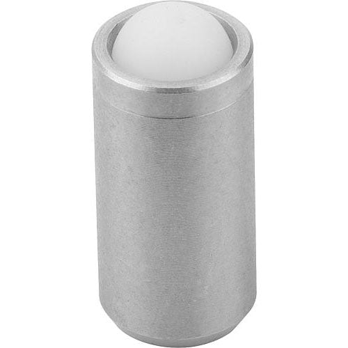KIPP K0335.310 SPRING PLUNGER SPRING FORCE, SMOOTH VERSION, WITHOUT COLLAR, D=10 L=22, STAINLESS STEEL, COMP:POM on Sale