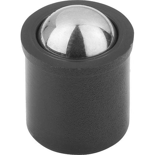 KIPP K0334.10 SPRING PLUNGER SPRING FORCE, SMOOTH VERSION, D=10 L=13,5, PLASTIC, COMP:STAINLESS STEEL, PU=25 Online Sale