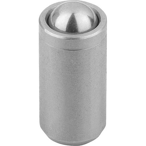 KIPP K0335.210 SPRING PLUNGER SPRING FORCE, SMOOTH VERSION, WITHOUT COLLAR, D=10 L=22, STAINLESS STEEL, COMP:STAINLESS STEEL on Sale