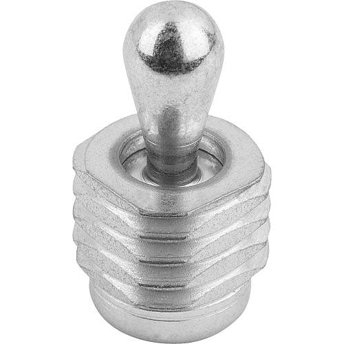 KIPP K0371.1300X43 LATERAL SPRING PLUNGER SPRING FORCE, WITH THREADED SLEEVE WITHOUT SEAL, D=M18X1,5 L=45, STEEL, COMP:STEEL Online Hot Sale