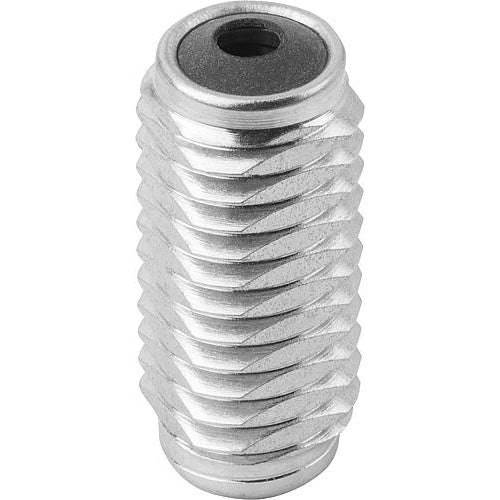 KIPP K0372.2100X27 LATERAL SPRING PLUNGER SPRING FORCE, WITH THREADED SLEEVE WITHOUT THRUST PIN, D=M12 L=26,5, FORM:B, STEEL, Fashion