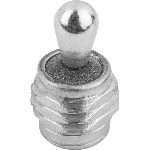 KIPP K0371.3075X27 LATERAL SPRING PLUNGER SPRING FORCE, WITH THREADED SLEEVE W. SEAL, D=M12 L=26,5, STEEL, COMP:STEEL Supply