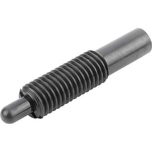 KIPP K0657.610X80 SPRING PLUNGER SPRING FORCE, LONG VERSION D=M10 L=80, STEEL, COMP:PIN STEEL Online Sale