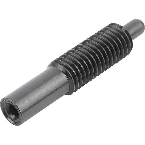 KIPP K0657.610X80 SPRING PLUNGER SPRING FORCE, LONG VERSION D=M10 L=80, STEEL, COMP:PIN STEEL Online Sale