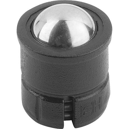 KIPP K1171.04 SPRING PLUNGER SPRING FORCE, SMOOTH VERSION, D=4 L=5, PLASTIC, COMP:STAINLESS STEEL on Sale