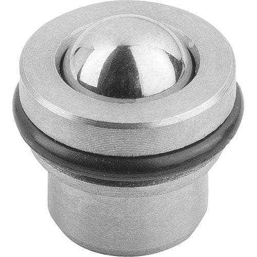 KIPP K0582.06 SPRING PLUNGER SPRING FORCE, WITH DETENT RING, D=5,95 L=6, STAINLESS STEEL, COMP:BALL STAINLESS STEEL, PU=10 Sale