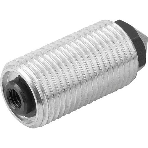 KIPP K0977.3220 SPRING PUSH-PULL PLUNGER INTENSIFIED SPRING FORCE, WITH ROTATION LOCK D=M20X1,5 L=34, FORM:K, STEEL, COMP:PIN Online Hot Sale