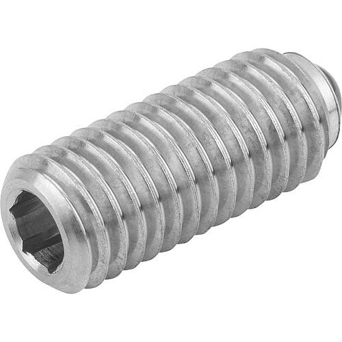 KIPP K0610.06 SPRING PLUNGER, HEXAGON SOCKET, SPRING FORCE, D=M06, L=15, STAINLESS STEEL, COMP:BALL CERAMIC Online