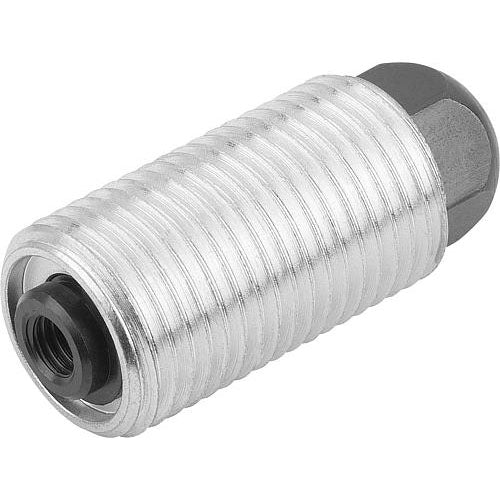 KIPP K0977.2212 SPRING PUSH-PULL PLUNGER INTENSIFIED SPRING FORCE, WITH ROTATION LOCK D=M12X1,5 L=20, FORM:H, STEEL, COMP:PIN Supply
