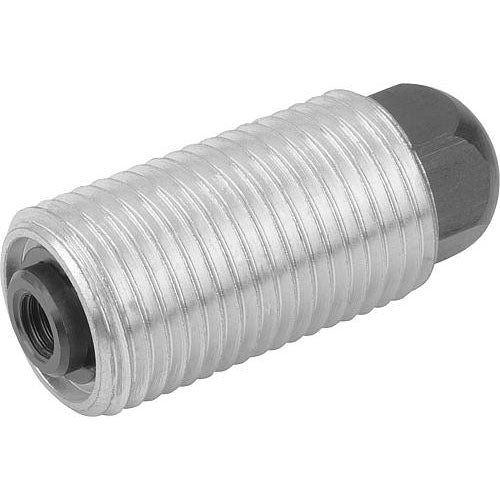 KIPP K0977.2120 SPRING PUSH-PULL PLUNGER SPRING FORCE, WITH ROTATION LOCK D=M20X1,5 L=34, FORM:H, STEEL, COMP:PIN STEEL on Sale