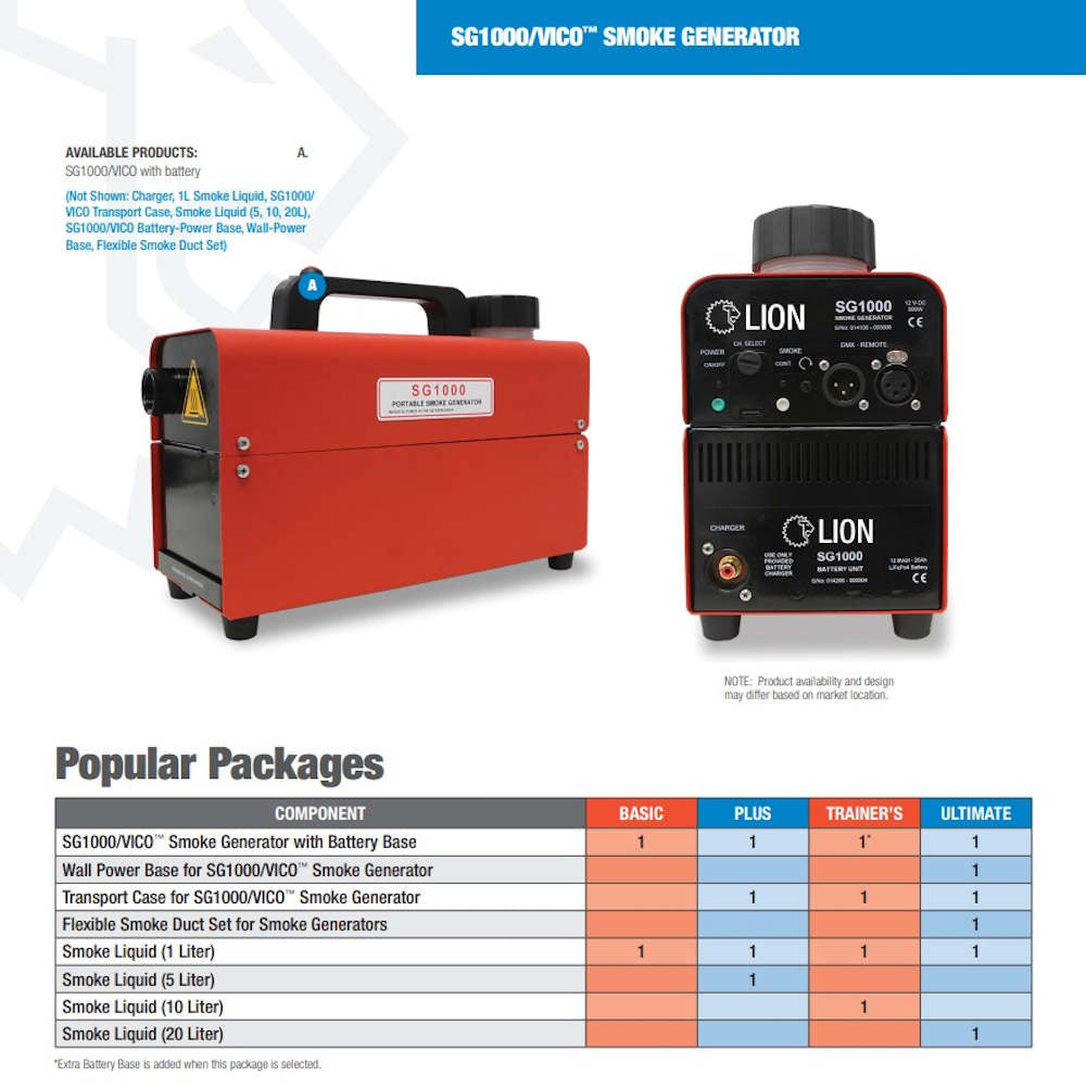 SG1000 Smoke Generator Trainers Package Online Hot Sale