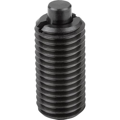 KIPP K1370.12 SPRING PLUNGER STANDARD SPRING FORCE D=M12 L=28 STEEL, FLAT, COMP:PIN STEEL Online Sale