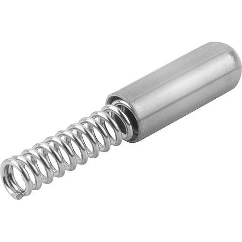 KIPP K1277.123016 SPRING SLEEVE ROUNDED, FORM:A WITHOUT COLLAR L=16, D1=3 STAINLESS STEEL, COMP:STAINLESS STEEL Online Hot Sale