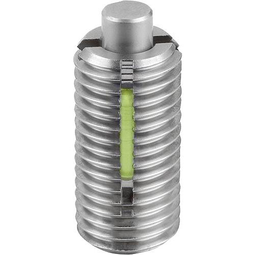 KIPP K1380.16 SPRING PLUNGER STANDARD SPRING FORCE D=M16 L=32 STAINLESS STEEL, FLACH, MIT GEWINDESICHERU, COMP:PIN STAINLESS STEEL Discount