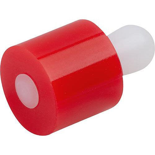 KIPP K1733.220409 LATERAL SPRING PLUNGER STANDARD SPRING FORCE D=8, D2=7,9, L1=5,2, PLASTIC RED, COMP:POM, L=9, D1=4 Fashion