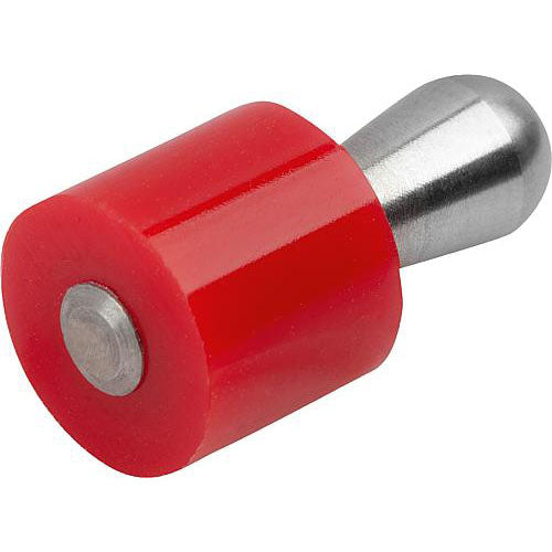 KIPP K1733.211016 LATERAL SPRING PLUNGER STANDARD SPRING FORCE D=16, D2=15,9, L1=16,9, PLASTIC RED, COMP:STAINLESS STEEL, L=16, D1=10 Sale
