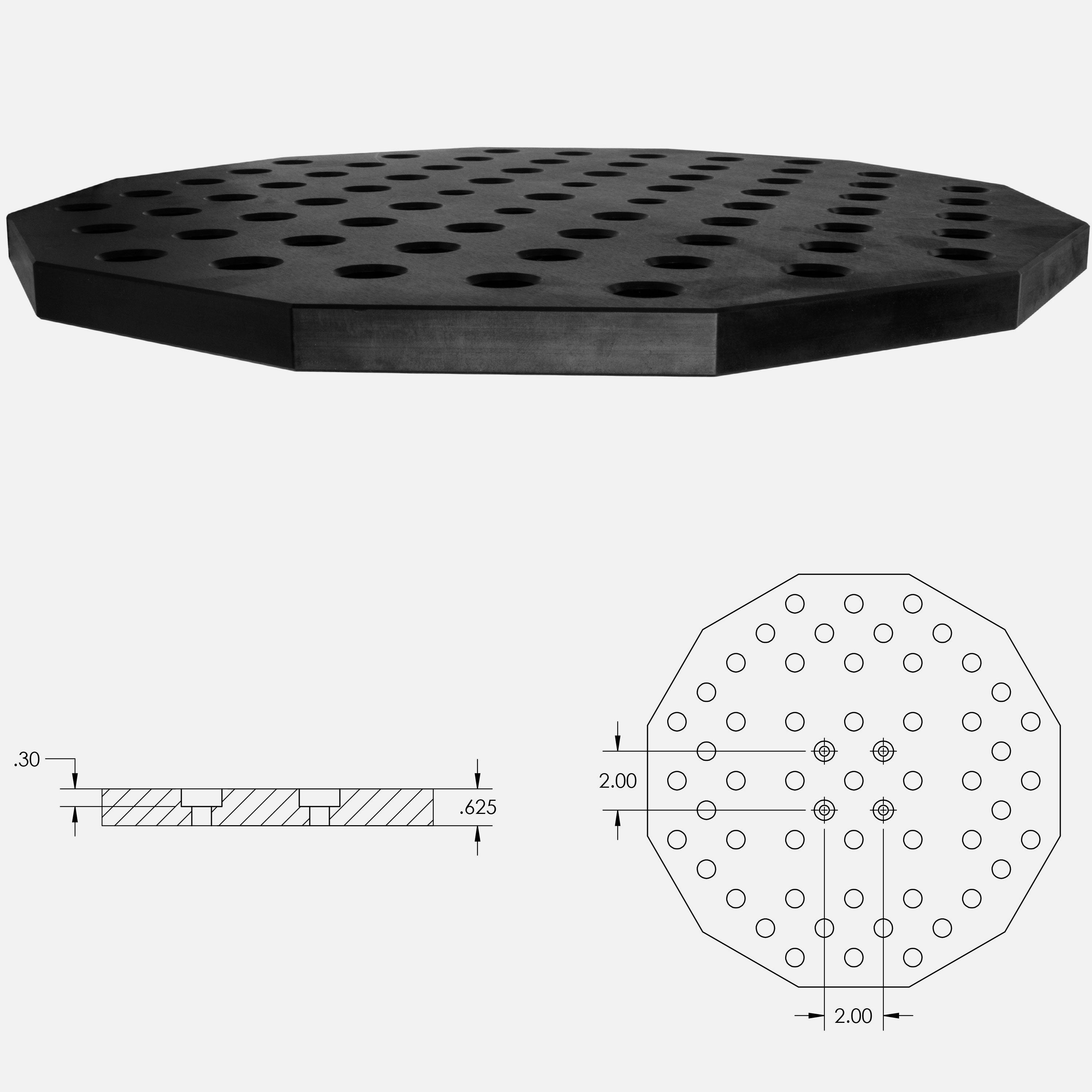 Circular 12 Sided Plate (14″ Diameter) Sale