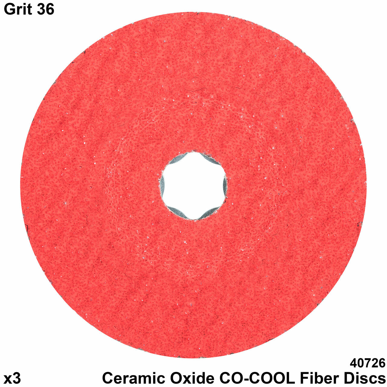 COMBICLICK® Fiber Disc, 4-1/2″ Dia. – Ceramic Oxide CO-COOL, 36 Grit (25pc) Hot on Sale