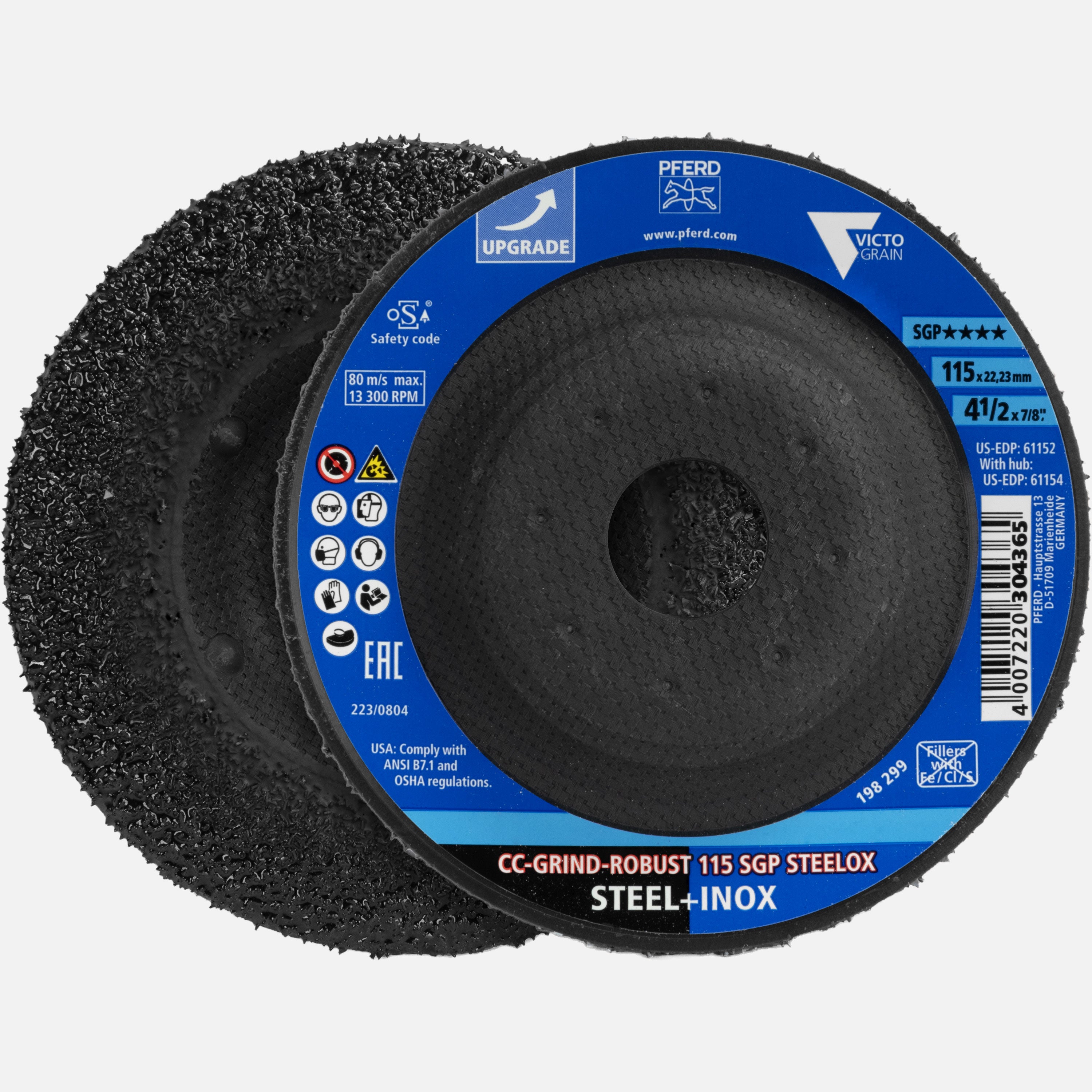 Grinding Disc, CC-GRIND-ROBUST, 4-1/2″ x 7/8, SGP STEELOX, Ceramic (10pc Set Fashion