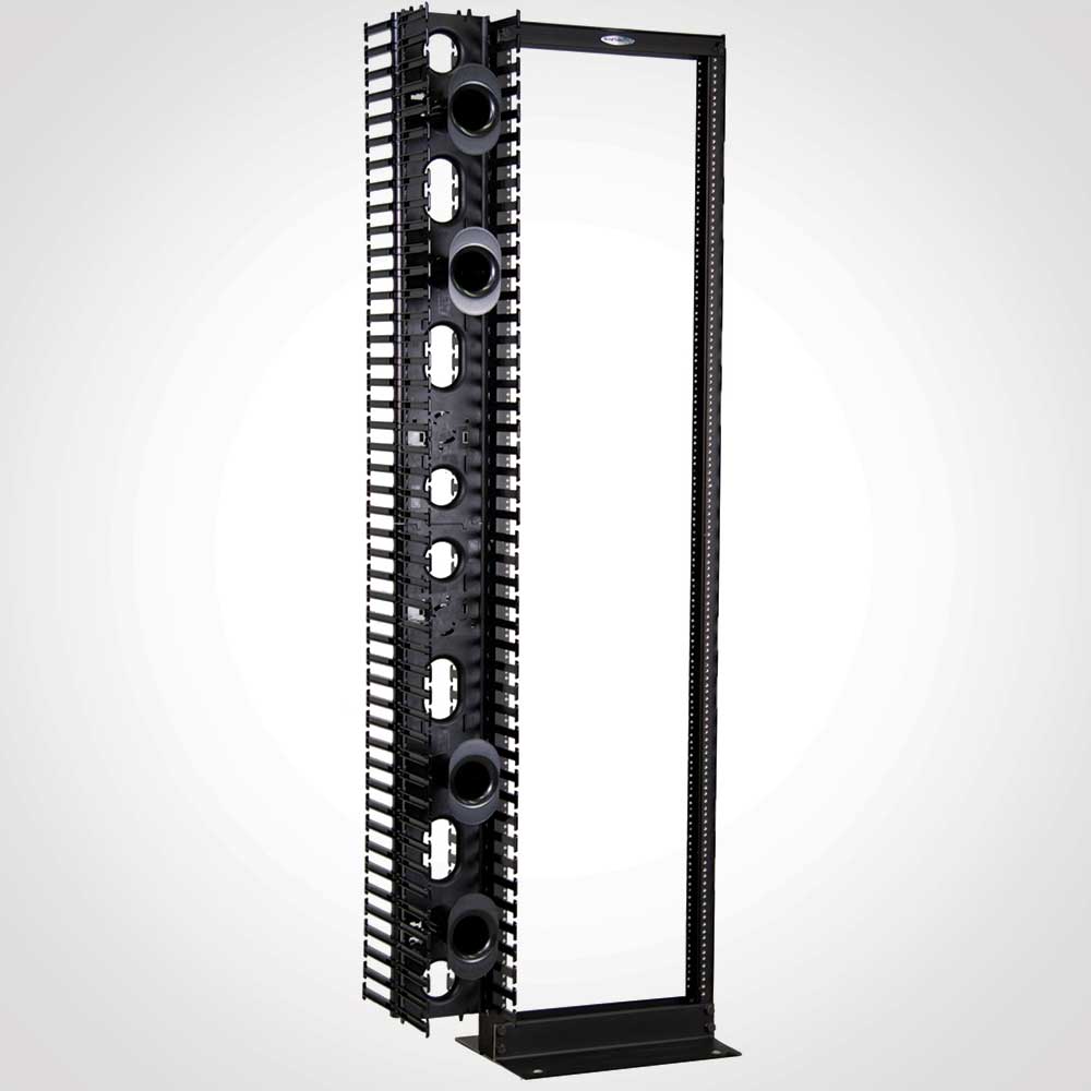 Great Lakes VCM8-FR 8in Vertical Cable Organizer w/ Front/Rear Channels Online now