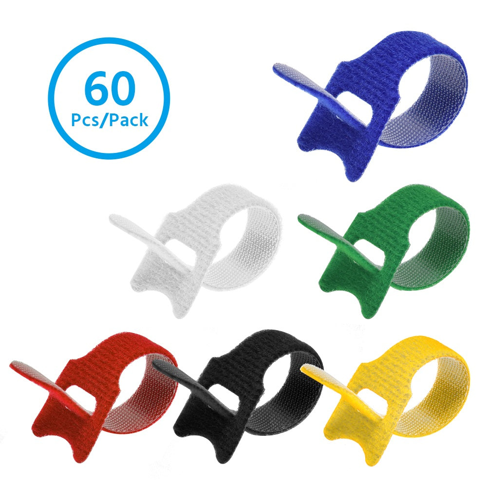 Hook and Loop Wrap Strap 1/2″ Width Assorted colors , 60pc Pack Online now