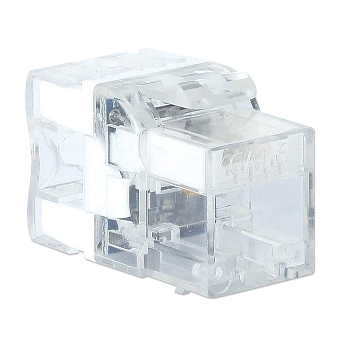 Intellinet Cat6 Punch-Down Keystone Jack with LED, Transparent, 25-Pack Fashion