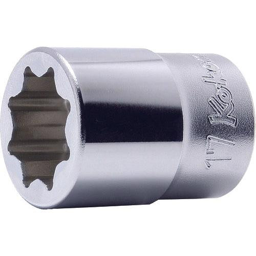 Ko-ken 4109M-17 1/2 Sq. Dr. Socket  17mm Double Square Length 40mm For Lubrication service on Sale