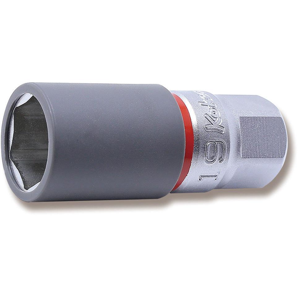 Ko-ken 4300PMZ.65-19 1/2 Sq. Dr. Wheel Nut Socket  19mm Extra Thin walled Length 65mm Color coded Protector Supply