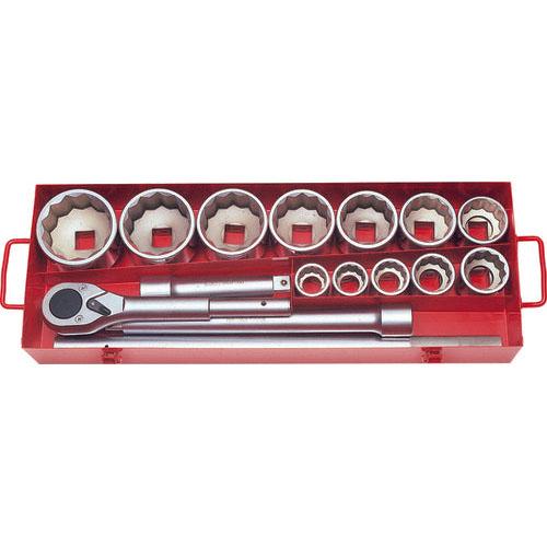 Ko-ken 8225M 1 Sq. Dr. Socket Set   12 point   15 pieces Hot on Sale