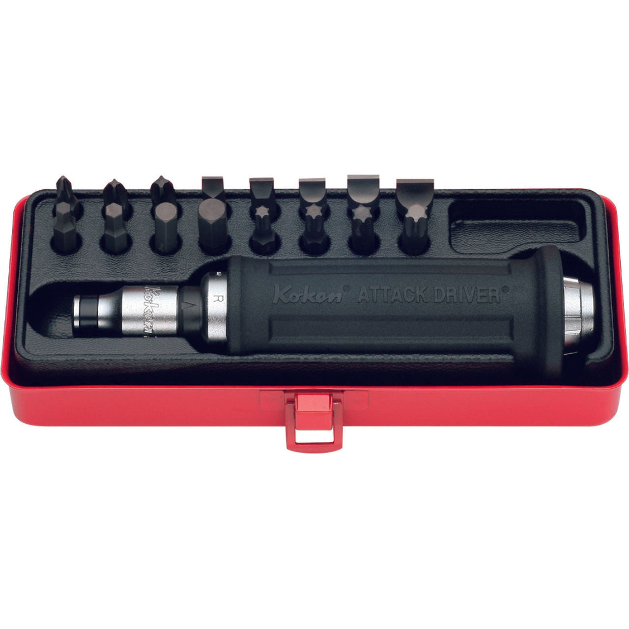 Ko-ken AG112H 1/2 Sq. Dr. Attack Driver Set     Rubber Grip 18 pieces Online Sale