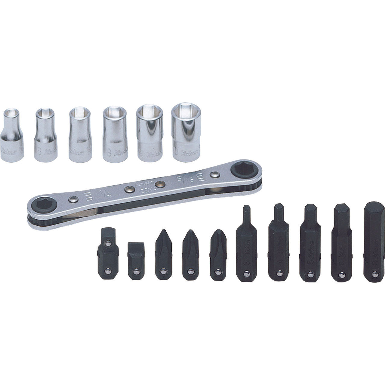 Ko-ken R810D Socket Set  5-10mm 6 point   17 pieces Fashion