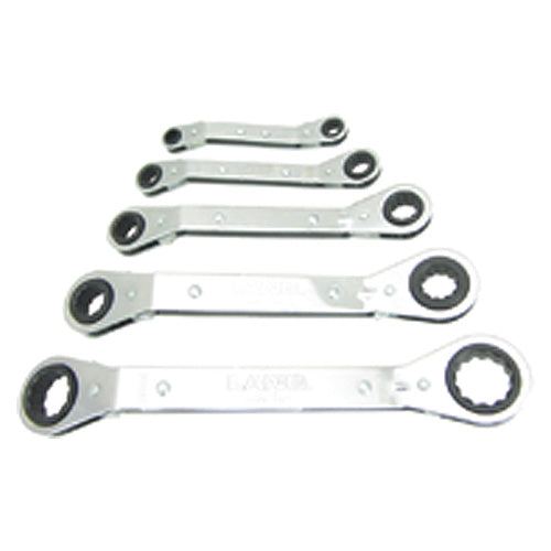 Lang KL405363 5 Pieces-12 Points – Offset Ratcheting Box Wrench Set Online