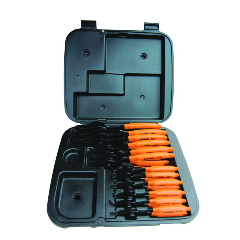 Lang KL403495 12 Pieces Internal/External Retaining Ring Plier Set Hot on Sale