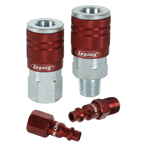 Legacy LX55A73456D Model A73456D–1/4" Body x 1/4" NPT (5 pieces) – Red Industrial Coupler & Plug Kit Online Sale